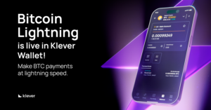 Bitcoin Lightning Network is live in Klever Wallet, with BTC payments shown on a mobile screen