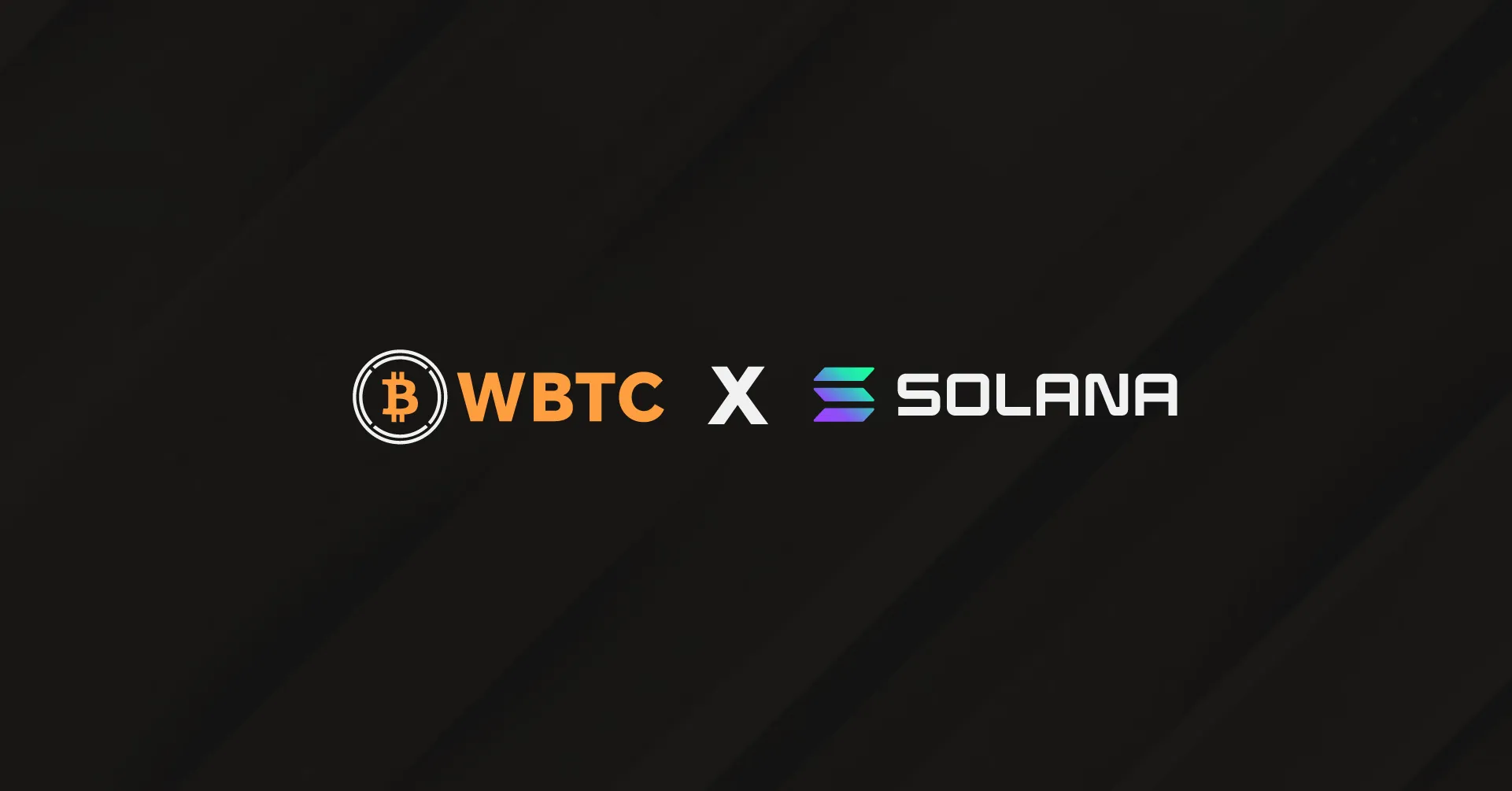 Partnership between WBTC and Solana highlighted on dark background, signaling